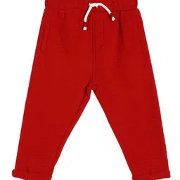 MINI KLUB Boys Red Solid Knitted Track Pants-picture-46