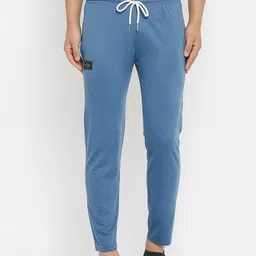 Zigo Men Blue Solid Slim-Fit Track Pants-picture-19