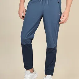 Technosport SS'24 Men Colourblocked Slim-Fit Rapid Dry Antimicrobial Track Pants image 1