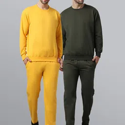 mack jonney VIMAL JONNEY Men Pack Of 2 Solid Tracksuits image 1