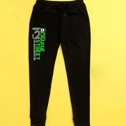 NUSYL Kids Black Printed Joggers-picture-47