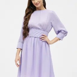 Kibo Frill Band Crepe Dress-picture-12
