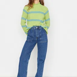 Trendyol Women Clean Look Pure Cotton Jeans-image-80