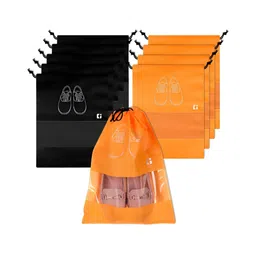 Kuber Industries Set Of 10 Pcs Non-Woven Shoe Cover Bags with Transparent Window image 1