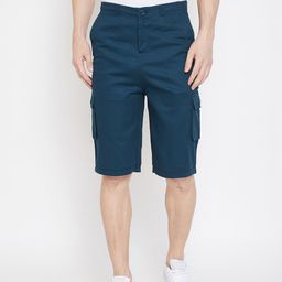 Hypernation Men Mid-Rise Pure Cotton Cargo Shorts-picture-26