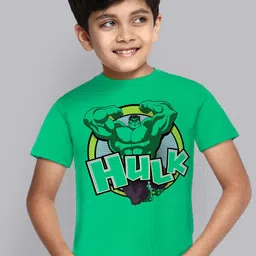 Kids Ville Boys Green Hulk Printed Tshirt-picture-56