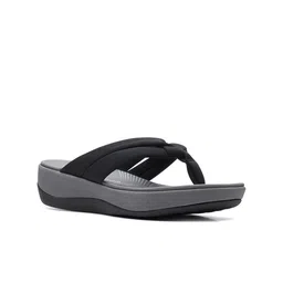 Clarks Textile Open Toe Comfort Heels-image-1