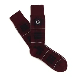 Fred Perry Men Tartan Calf-Length Socks image 1