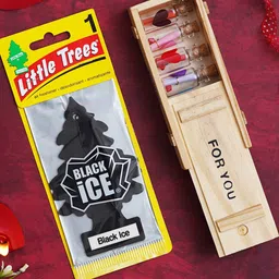eCraftIndia "For You" Box with 7 Personal Messages Gift & Black Ice Air Freshener Gift Set-picture-16