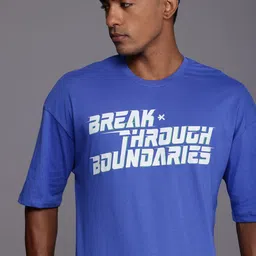 HRX by Hrithik Roshan Men Typography Printed Pure Cotton Oversized T-shirt-picture-37