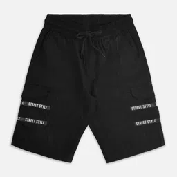 Pantaloons Junior Boys Black Solid Cotton Shorts-picture-40