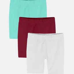 KiddoPanti Pack Of 3 Girls Mid-Rise Sports Shorts-picture-39