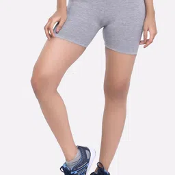 laasa  sports LAASA SPORTS Women Grey Skinny Fit Training or Gym Sports Shorts-picture-11