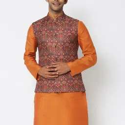 Ethnicity Ethnic Motifs Printed Jacquard Nehru Jackets-picture-37