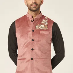 MR BUTTON Velvet Nehru Jacket-picture-36