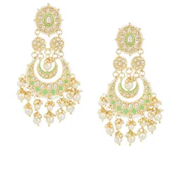 I Jewels Gold-Plated Contemporary Chandbalis Earrings-picture-39
