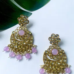 I Jewels Gold Plated Contemporary Chandbalis-picture-23