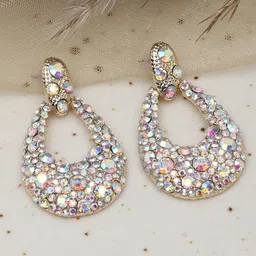 SOHI Gold-Plated Contemporary Chandbalis Earrings image 4