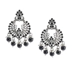 Shining Jewel - By Shivansh Silver-Plated Contemporary Oxidised Chandbalis-picture-37