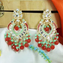 GRIIHAM Gold-Plated Contemporary Drop Earrings image 1