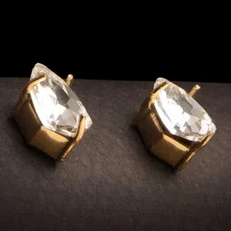 XPNSV Gold-Toned Contemporary Stud Earrings-picture-19