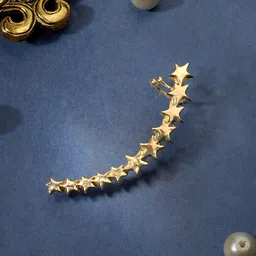 SOHI Gold-Plated Contemporary Studded Earrings-picture-29