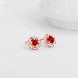 GIVA 925 Sterling Silver Rose Gold-Plated Contemporary Studs Earrings-picture-39