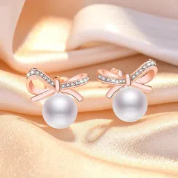 Jewels Galaxy Rose Gold-Plated Contemporary Studs Earrings-picture-48