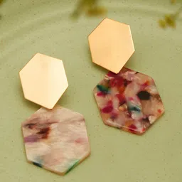 SOHI Geometric Drop Earrings image 2