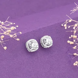 GIVA 925 Sterling Silver Zircon Contemporary Studs Earrings image 1