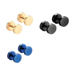 KARISHMA KREATIONS Pack of 3 Contemporary Studs Earrings-picture-32