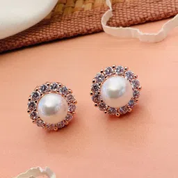 ABDESIGNS Rose Gold-Plated Classic Studs Earrings-picture-16