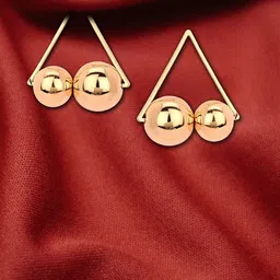 Adwitiya Collection Gold-Plated Classic Drop Earrings-picture-39