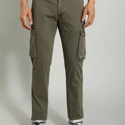 Indian Terrain Men Brooklyn Slim Fit Cargos Trousers-picture-35