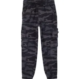 Gini and Jony Boys Camouflage Printed Slim Fit Cargos Trousers-picture-37