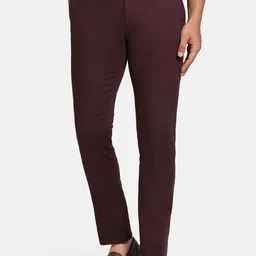 Blackberrys Men Skinny Fit Mid-Rise Flat-Front Trousers-image-51