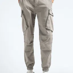 Flying Machine Mid Rise Cotton Cargos Trousers-picture-30