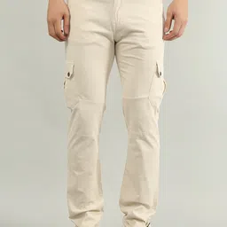 TIM PARIS Men Slim Fit Easy Wash Cargo Trousers-picture-45