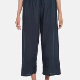 RANGMANCH BY PANTALOONS Women Blue Culottes Trousers-image-89