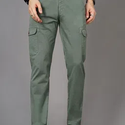 British Club Mens Smart Regular Fit Low-Rise Cotton Cargos Trousers-picture-22