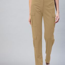 RARE Women Khaki High-Rise Cargos-picture-45