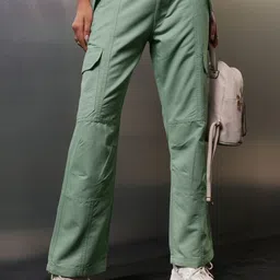 Tokyo Talkies Women Flared Cargos Trousers-image-54