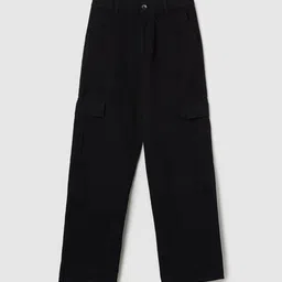 max Girls Mid Rise Pure Cotton Cargos Trousers-image-85