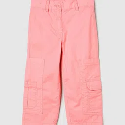 max Girls Mid-Rise Regular Cotton Cargos Trousers-picture-42