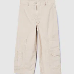 max Girls Cotton Mid-Rise Regular Cargos Trousers image 1