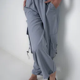 SOTBELLA Women Loose Fit High Rise Cargos Trousers-image-9