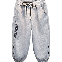 StyleCast x Revolte Boys Grey High-Rise Easy Wash Cotton Joggers Trousers-picture-15