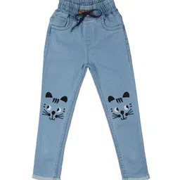A-Okay Girls Mid-Rise Jogger Fit Clean Look Embroidered Jeans-image-44