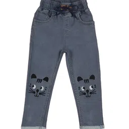 A-Okay Girls Mid-Rise Jogger Fit Clean Look Embroidered Jeans-image-47
