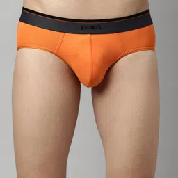 pivot Men Orange Solid Basic Briefs-picture-39